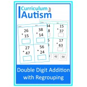 Double Digit Addition with Regrouping Large Print Worksheets